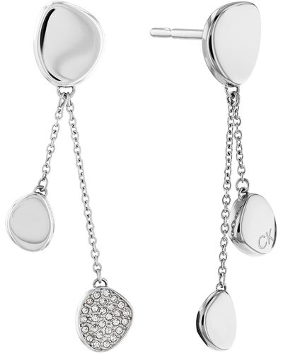 Calvin Klein Pendants d'Oreilles pour Collection FASCINATE avec cristaux - 35000211 - Blanc