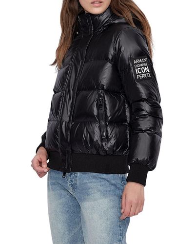 Emporio Armani A|x Armani Exchange Quilted Down Jacket - Black