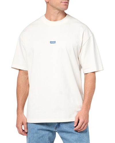 HUGO Small Logo Block Cotton T-shirt - White