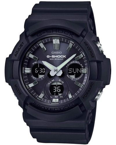 G-Shock G-Shock GAS100B-1A Black Resin Japanese Quartz Sport Watch - Blu