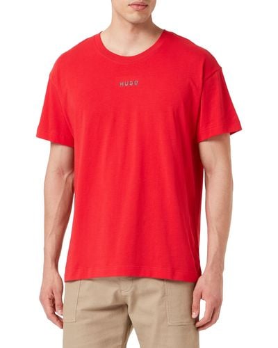 HUGO BOSS Linked T-Shirt Open Pink693 - Rot