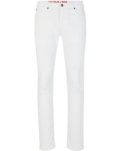 HUGO Gerade Jeans - Weiß