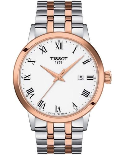 Tissot Mens Classic Dream Stainless Steel Dress Watch Rose Gold T1294102201300 - Metallic