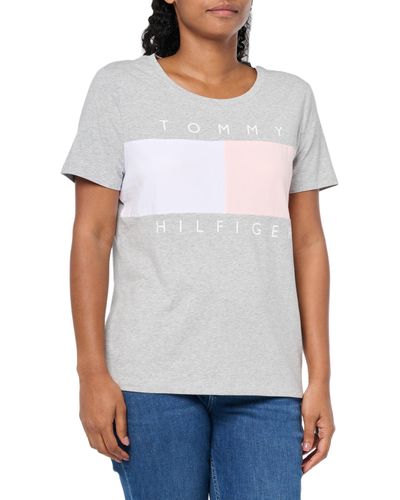 Tommy Hilfiger Classic Short Sleeve Crew Neck Logo T-shirt - White