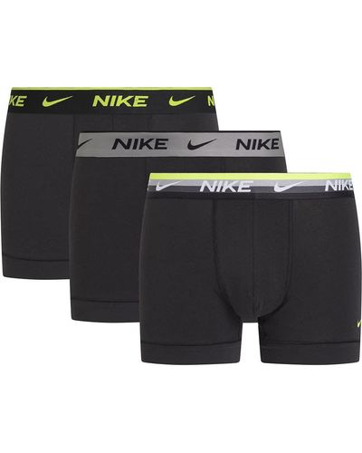Nike Everyday Cotton Stretch Trunk 3 Pack Black/ Green Abyss/ Laser Orange/ Russet - Noir