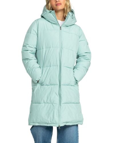 Roxy Hooded Puffer Jacket for - Steppjacke mit Kapuze - Frauen - M - Grün