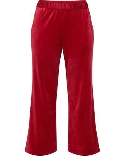 Triumph Mix & Match Velour Trousers Pyjama Bottom - Red