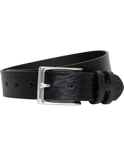 Hackett Tack Stitch H Keeper Belt - Black