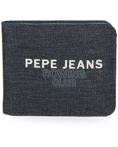 Pepe Jeans Edmon Portafoglio con Portafoglio Blu 10,5x9x2 cm Poliestere by Joumma Bags by Joumma Bags