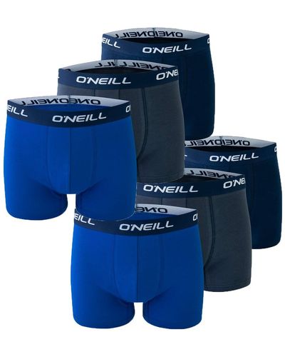 O'neill Sportswear Basic Boxer-Short | sportlicher Begleiter für den Alltag im 3er Set | Blau Mix S