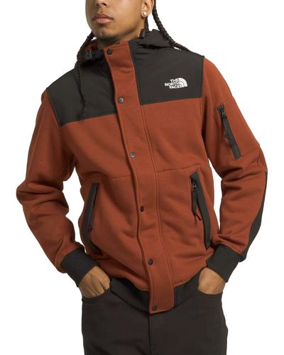 The North Face Highrail Standard Fit Hooded Fleece Jacket - Brown