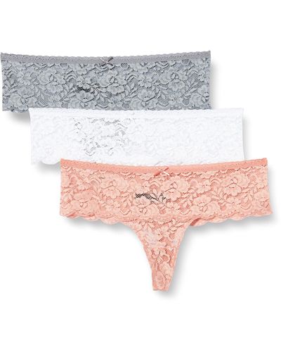 Iris & Lilly Lace Thong Knickers - Multicolour