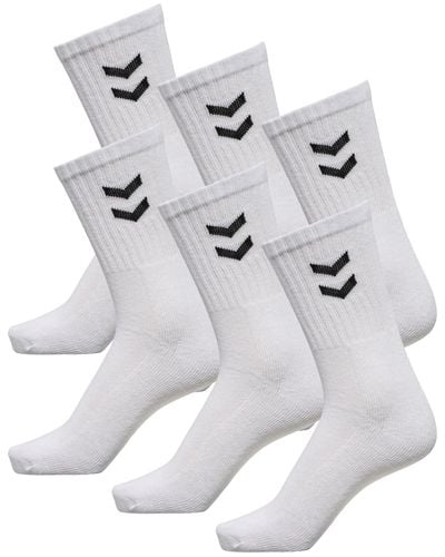 Hummel Basic Socken 6 Paar Weiß 32/35 - Grau
