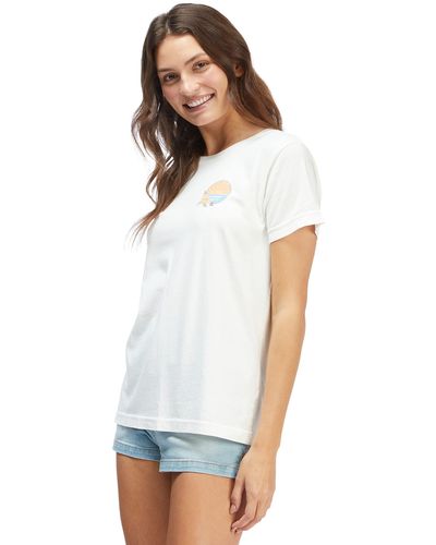 Roxy Womens Boyfriend Crew T-shirt T Shirt - White