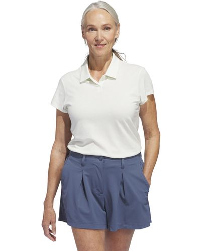 adidas Go To Heathered Polo Golf Shirt - Blue