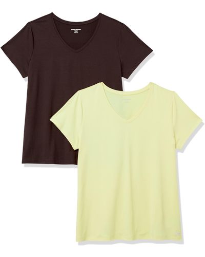Amazon Essentials Tech Stretch Short-sleeve V-neck T-shirt-discontinued Colours - Multicolour