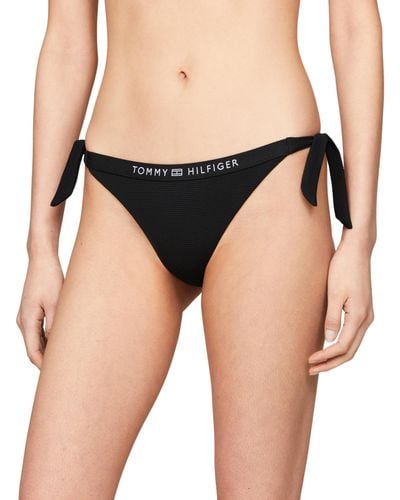 Tommy Hilfiger Bas de Bikini Side Tie Bikini Sport - Noir