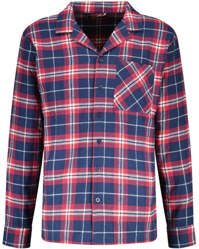 America Today Pyjama Nathan Shirt - Blauw