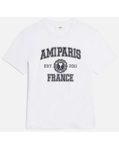 Ami Paris France T Shirt - White