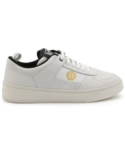 Bally White And Black Leather Raise Trainers - Grey