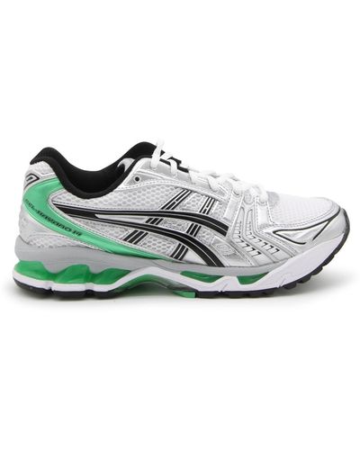 Asics White And Green Gel-kayano Sneakers