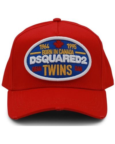 DSquared² Cotton Baseball Cap - Red