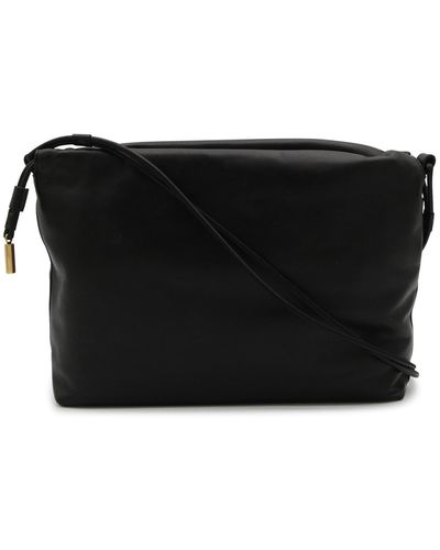 The Row Black Leather Angy Crossbody Bag