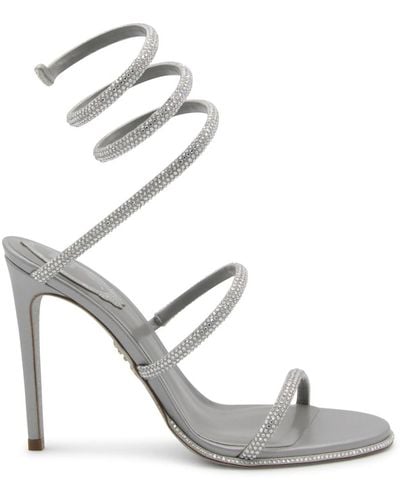 Rene Caovilla Silver Cleo Sandals - Metallic