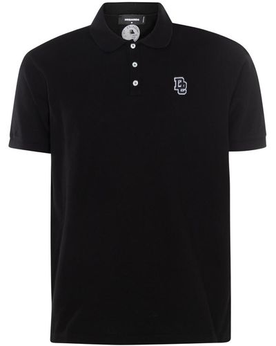 DSquared² Cotton Polo Shirt - Black
