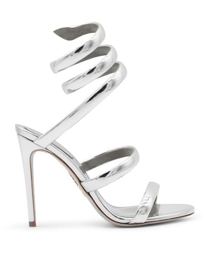 Rene Caovilla Leather Cleo Sandals - White