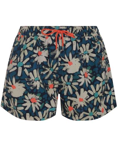 Paul Smith Multicolour Swim Shorts - Blue