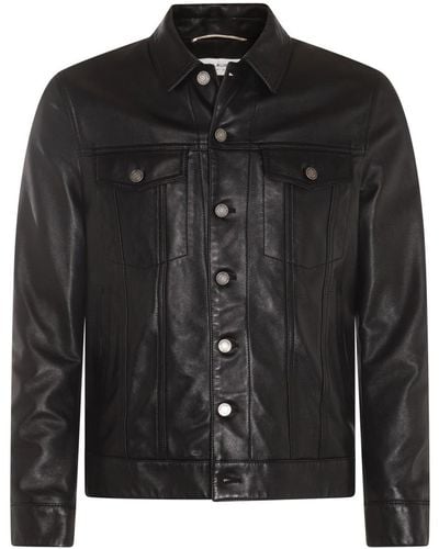 Saint Laurent Leather Jacket - Black