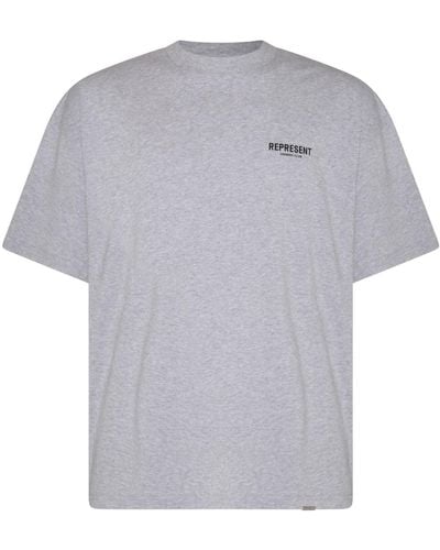 Represent Gray And Black Cotton T-shirt