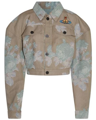 Vivienne Westwood Multicolor Cotton Casual Jacket - Gray