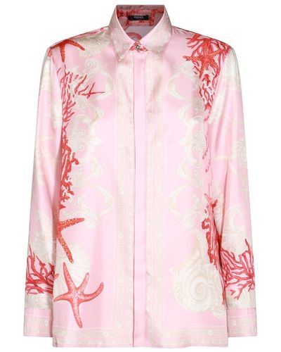 Versace Pink Silk Shirt