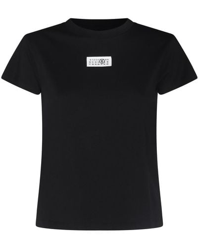 MM6 by Maison Martin Margiela Cotton T-shirt - Black