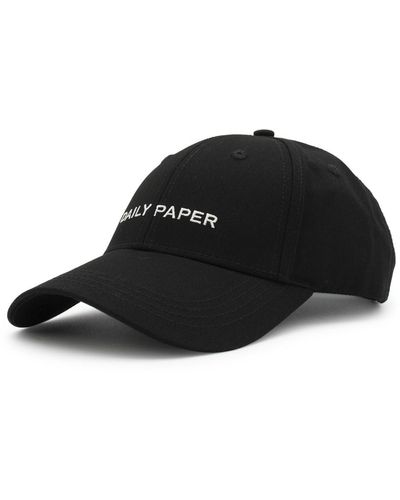 Daily Paper And White Cotton Baseball Cap - Black