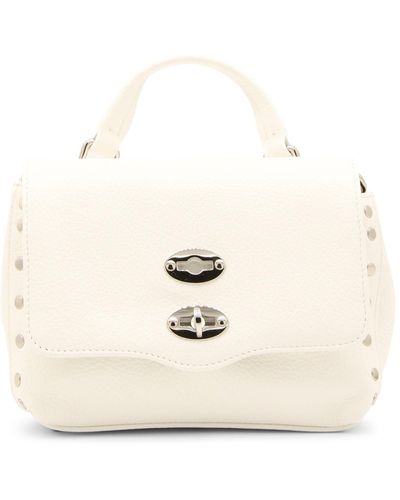 Zanellato Leather Postina S Top Handle Bag - White