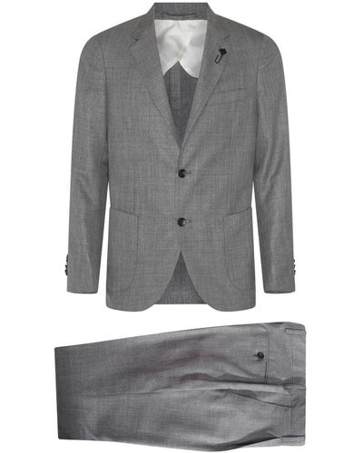 Lardini Wool Suits - Grey