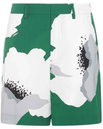 Valentino Garavani Cotton Shorts - Green