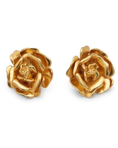Blumarine Metal Rose Earrings - Metallic