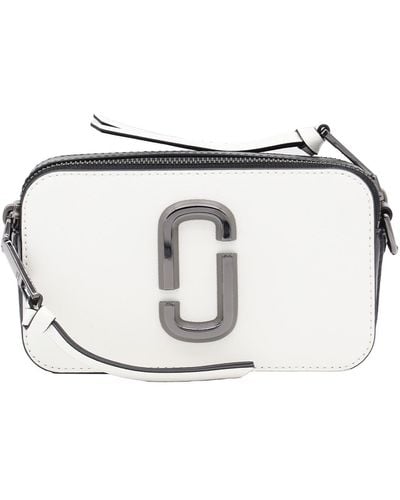 Marc Jacobs White Leather The Snapshot Crossbody Bag