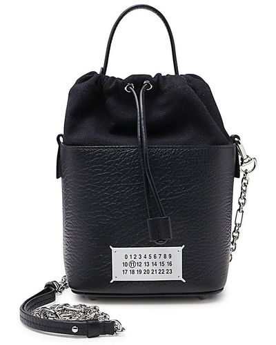 Maison Margiela Leather 5ac Bucket Bag - Black