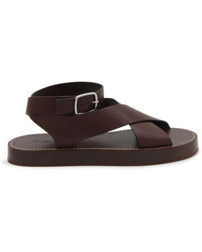 Loro Piana Brown Leather Sandals