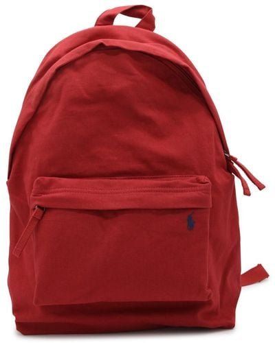 Polo Ralph Lauren Red Cotton Backpacks