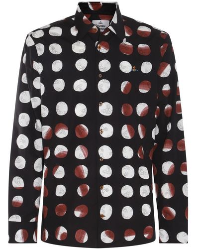 Vivienne Westwood Multicolor Cotton Dots Shirt - Black