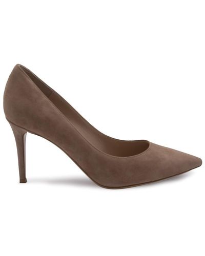 Gianvito Rossi Light Brown Suede Court Shoes