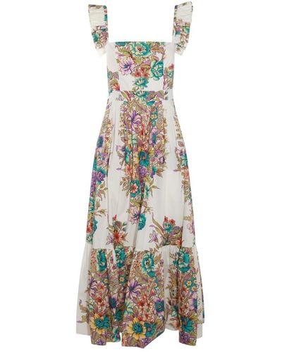 Etro Multicolor Cotton Dress - Metallic
