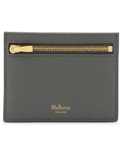 Mulberry Grey Leather Cardholder - Black