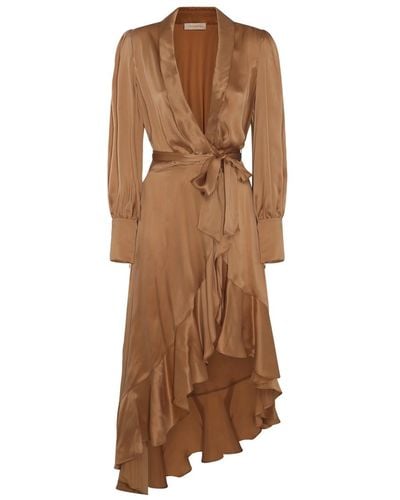 Zimmermann Silk Dress - Brown
